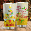 Personalized Bee Christmas It's The Season Stainless Steel Tumbler Perfect Gifts For Bee Lover Tumbler Cups For Coffee/Tea, Great Customized Gifts For Birthday Christmas Thanksgiving