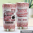 Personalized Never Underestimate A Teacher Who Survived Stainless Steel Tumbler Perfect Gifts For Teacher Tumbler Cups For Coffee/Tea, Great Customized Gifts For Birthday Christmas Thanksgiving
