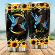 Personalized Sunflower Humming Bird Stainless Steel Tumbler Perfect Gifts For Hummingbird Lover Tumbler Cups For Coffee/Tea, Great Customized Gifts For Birthday Christmas Thanksgiving