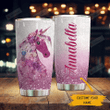 Personalized Unicorn Glitter Stainless Steel Tumbler Perfect Gifts For Unicorn Lover Tumbler Cups For Coffee/Tea, Great Customized Gifts For Birthday Christmas Thanksgiving