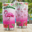 Personalized Tropical Flamingo Stainless Steel Tumbler, Tumbler Cups For Coffee/Tea, Great Customized Gifts For Birthday Christmas Thanksgiving
