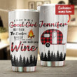 Personalized Camping The Bonfire Was Lit Stainless Steel Tumbler Perfect Gifts For Camping Lover Tumbler Cups For Coffee/Tea, Great Customized Gifts For Birthday Christmas Thanksgiving