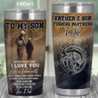 Personalized Fishing To My Son From Dad Learn From Everything You Can Be Stainless Steel Tumbler Perfect Gifts For Fishing Lover Tumbler Cups For Coffee/Tea, Great Customized Gifts For Birthday Christmas Thanksgiving