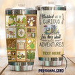 Personalized Camping Blessed Are The Curious For They Shall Have Adventures Stainless Steel Tumbler, Tumbler Cups For Coffee/Tea, Great Customized Gifts For Birthday Christmas Thanksgiving