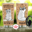 Personalized Siamese Cat Coffee Touch My Coffee I Will Slap You So Hard Stainless Steel Tumbler Perfect Gifts For Cat Lover Tumbler Cups For Coffee/Tea, Great Customized Gifts For Birthday Christmas Thanksgiving