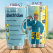 Electrician Safely Using Power Tools Stainless Steel Tumbler Perfect Gifts For Electrician Lover Tumbler Cups For Coffee/Tea, Great Customized Gifts For Birthday Christmas Thanksgiving