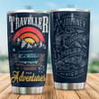 Travelling Road Adventures Stainless Steel Tumbler Perfect Gifts For Travelling Lover Tumbler Cups For Coffee/Tea, Great Customized Gifts For Birthday Christmas Thanksgiving
