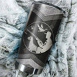 Duck Hunter Hunting Theme Grey Stainless Steel Tumbler, Tumbler Cups For Coffee/Tea, Great Customized Gifts For Birthday Christmas Thanksgiving Hunting Lovers