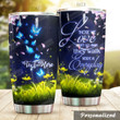 Personalized Magic Butterfly Cherry Blossom Those We Love Don't Go Away Stainless Steel Tumbler Perfect Gifts For Butterfly Lover Tumbler Cups For Coffee/Tea, Great Customized Gifts For Birthday Christmas Thanksgiving