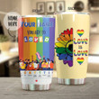Personalized LGBT Love is Love Stainless Steel Tumbler Perfect Gifts For LGBT Lover Tumbler Cups For Coffee/Tea, Great Customized Gifts For Birthday Christmas Thanksgiving