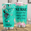 Personalized Nurse Mind Of A Soldier Stainless Steel Tumbler Perfect Gifts For Nurse Lover Tumbler Cups For Coffee/Tea, Great Customized Gifts For Birthday Christmas Thanksgiving