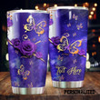 Personalized Purple Butterfly Lupus Awareness Stainless Steel Tumbler Perfect Gifts For Butterfly Lover Tumbler Cups For Coffee/Tea, Great Customized Gifts For Birthday Christmas Thanksgiving