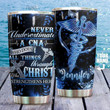 Personalized Nurse Never Underestimate A CNA Stainless Steel Tumbler Perfect Gifts For Nurse Tumbler Cups For Coffee/Tea, Great Customized Gifts For Birthday Christmas Thanksgiving