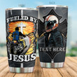Personalized Motorbike Fueled By Jesus Stainless Steel Tumbler Perfect Gifts For Motorcycle Lover Tumbler Cups For Coffee/Tea, Great Customized Gifts For Birthday Christmas Thanksgiving