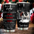Personalized Winter Cow If You Feel Sad I'll Be Your Smile Stainless Steel Tumbler Perfect Gifts For Cow Lover Tumbler Cups For Coffee/Tea, Great Customized Gifts For Birthday Christmas Thanksgiving