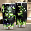 Personalized Magic Glowing Skull Butterfly Stainless Steel Tumbler Perfect Gifts For Skull Lover Tumbler Cups For Coffee/Tea, Great Customized Gifts For Birthday Christmas Thanksgiving