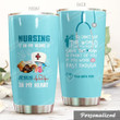 Personalized Nurse Save The Man In Front Of You Stainless Steel Tumbler Perfect Gifts For Nurse Tumbler Cups For Coffee/Tea, Great Customized Gifts For Birthday Christmas Thanksgiving