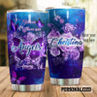 Personalized Purple Gilttered Butterfly Angels Among Us Stainless Steel Tumbler Perfect Gifts For Butterfly Lover Tumbler Cups For Coffee/Tea, Great Customized Gifts For Birthday Christmas Thanksgiving