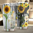 Personalized Sunflower With Irresistible Charm Stainless Steel Tumbler Perfect Gifts For Sunflower Lover Tumbler Cups For Coffee/Tea, Great Customized Gifts For Birthday Christmas Thanksgiving