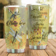 Personalized Dragonfly Sunflower Love Is Kind Stainless Steel Tumbler Perfect Gifts For Dragonfly Lover Tumbler Cups For Coffee/Tea, Great Customized Gifts For Birthday Christmas Thanksgiving