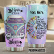 Personalized Hippie Give Me The Beat And Free My Soul I Wanna Get Lost Your Rock And Roll And Drift Away Stainless Steel Tumbler, Tumbler Cups For Coffee/Tea, Great Customized Gifts For Birthday Christmas Thanksgiving