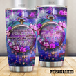 Personalized Purple Butterflies Clock It Became A Butterfly Stainless Steel Tumbler Perfect Gifts For Butterfly Lover Tumbler Cups For Coffee/Tea, Great Customized Gifts For Birthday Christmas Thanksgiving