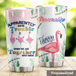 Personalized Tropical Flamingo We're Together Stainless Steel Tumbler Perfect Gifts For Flamingo Lover Tumbler Cups For Coffee/Tea, Great Customized Gifts For Birthday Christmas Thanksgiving