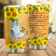 Personalized Elephant Sunflower To My Daughter From Mom Find Word To Tell You How Much You Mean To Me Stainless Steel Tumbler Perfect Gifts For Elephant Lover Tumbler Cups For Coffee/Tea, Great Customized Gifts For Birthday Christmas Thanksgiving