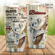 Personalized Koala To My Daughter From Mom I Love You I Hope You Belive In Yourself Stainless Steel Tumbler Perfect Gifts For Koala Lover Tumbler Cups For Coffee/Tea, Great Customized Gifts For Birthday Christmas Thanksgiving