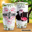 Personalized Tropical Flamingo Lover I Just Freaking Love Flamingo Stainless Steel Tumbler Perfect Gifts For Flamingo Lover Tumbler Cups For Coffee/Tea, Great Customized Gifts For Birthday Christmas Thanksgiving
