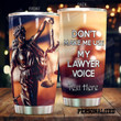 Personalized Attorney Don't Make Me Use My Lawyer Voice Stainless Steel Tumbler Perfect Gifts For Lawyer Tumbler Cups For Coffee/Tea, Great Customized Gifts For Birthday Christmas Thanksgiving
