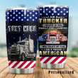 Personalized I Am An Trucker I Believe In God Stainless Steel Tumbler Perfect Gifts For Truck Driver Tumbler Cups For Coffee/Tea, Great Customized Gifts For Birthday Christmas Thanksgiving