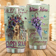 Personalized Hippie Vintage Butterflies Find Joy In The Journey Stainless Steel Tumbler Perfect Gifts For Hippie Tumbler Cups For Coffee/Tea, Great Customized Gifts For Birthday Christmas Thanksgiving