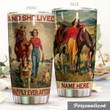 Personalized Horse She Lived Happily Ever After Stainless Steel Tumbler Tumbler Cups For Coffee/Tea Perfect Customized Gifts For Birthday Christmas Thanksgiving Awesome Gifts For Horse Lovers