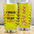 Personalized Softball I Teach My Kids To Hit Stainless Steel Tumbler Tumbler Cups For Coffee/Tea Great Customized Gifts For Birthday Christmas Thanksgiving Perfect Gifts For Softball Lovers