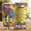 Personalized Elephant When There's An Elephant In The Room Stainless Steel Tumbler Perfect Gifts For Elephant Lover Tumbler Cups For Coffee/Tea, Great Customized Gifts For Birthday Christmas Thanksgiving