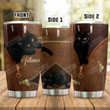Personalized Black Cat In Zipper Stainless Steel Tumbler Perfect Gifts For Black Cat Lover Tumbler Cups For Coffee/Tea, Great Customized Gifts For Birthday Christmas Thanksgiving