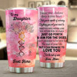 Personalized DNA Tree To My Daughter From Mom I Love You For The Rest Of Mine Stainless Steel Tumbler Perfect Gifts For DNA Tree Lover Tumbler Cups For Coffee/Tea, Great Customized Gifts For Birthday Christmas Thanksgiving