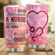 Personalized Nurse Stethoscope Never Underestimate A Nurse Stainless Steel Tumbler Perfect Gifts For Nurse Tumbler Cups For Coffee/Tea, Great Customized Gifts For Birthday Christmas Thanksgiving