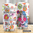 Personalized Hippie Girl And Sunflower I Am The Storm Stainless Steel Tumbler Perfect Gifts For Hippie Tumbler Cups For Coffee/Tea, Great Customized Gifts For Birthday Christmas Thanksgiving