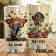 Personalized Butterfly Elephant Be Kind Stainless Steel Tumbler Perfect Gifts For Butterfly Lover Tumbler Cups For Coffee/Tea, Great Customized Gifts For Birthday Christmas Thanksgiving