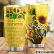 Personalized Sunflower Be Oustanding In Your Field Stainless Steel Tumbler Perfect Gifts For Sunflower Lover Tumbler Cups For Coffee/Tea, Great Customized Gifts For Birthday Christmas Thanksgiving
