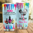 Personalized Nail Life Is Too Short For Bad Manicurf Stainless Steel Tumbler Perfect Gifts For Nail Art Lover Tumbler Cups For Coffee/Tea, Great Customized Gifts For Birthday Christmas Thanksgiving