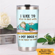 Personalized I Like To Stay In Bed With My Dog It's Too Peopley Out There Stainless Steel Tumbler, Tumbler Cups For Coffee/Tea, Great Customized Gifts For Birthday Christmas Thanksgiving