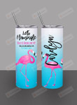 Personalized Let's Flamingle Flamingo Stainless Steel Tumbler, Tumbler Cups For Coffee/Tea, Great Customized Gifts For Birthday Christmas Thanksgiving