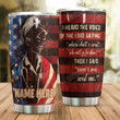 Personalized Nurse American Flag I Heard The Voice Stainless Steel Tumbler Perfect Gifts For Nurse Tumbler Cups For Coffee/Tea, Great Customized Gifts For Birthday Christmas Thanksgiving