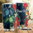 Personalized Floral Sea Turtles Stainless Steel Tumbler Perfect Gifts For Sea Turtle Lover Tumbler Cups For Coffee/Tea, Great Customized Gifts For Birthday Christmas Thanksgiving