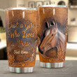 Personalized Love A Horses Stainless Steel Tumbler Tumbler Cups For Coffee/Tea Perfect Customized Gifts For Birthday Christmas Thanksgiving Awesome Gifts For Horse Lovers