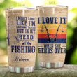 Personalized Fishing Girl She Bends Over Stainless Steel Tumbler Perfect Gifts For Fishing Lover Tumbler Cups For Coffee/Tea, Great Customized Gifts For Birthday Christmas Thanksgiving