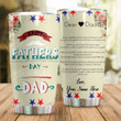 Personalized Family Dear Daddy From Kid You're The Best Dad Stainless Steel Tumbler Perfect Gifts For Family Lover Tumbler Cups For Coffee/Tea, Great Customized Gifts For Birthday Christmas Thanksgiving Father's Day
